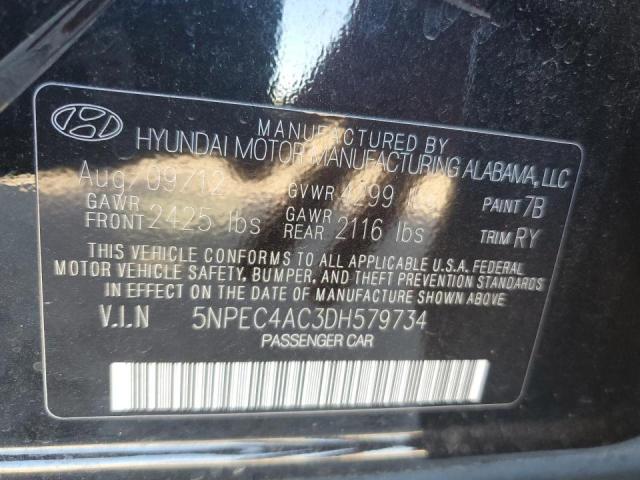 Photo 10 from auction – 2013 HYUNDAI SONATA SE with VIN 5NPEC4AC3DH579734