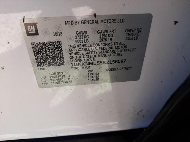 Photo 10 from auction – 2019 GMC ACADIA SLT with VIN 1GKKNMLS5KZ156097