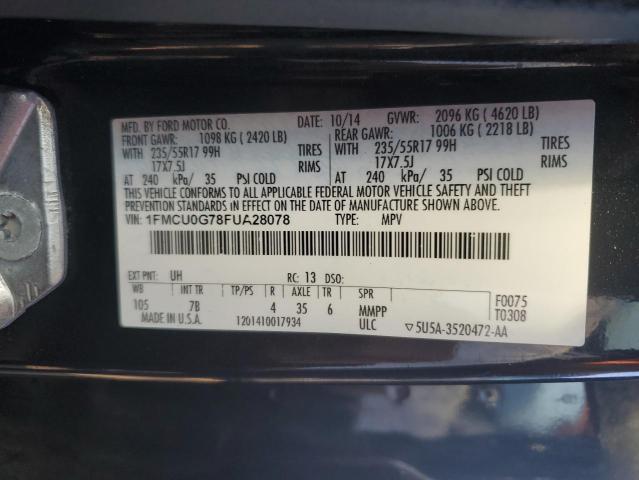Photo 10 from auction – 2015 FORD ESCAPE SE with VIN 1FMCU0G78FUA28078
