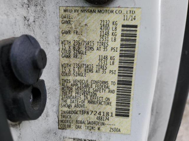 Photo 10 from auction – 2015 NISSAN FRONTIER S with VIN 1N6BD0CT5FN724181