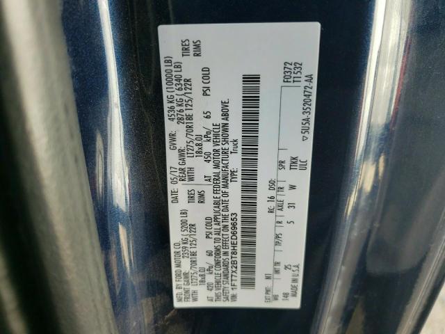 Photo 10 from auction – 2017 FORD F250 SUPER with VIN 1FT7X2BT8HED69653