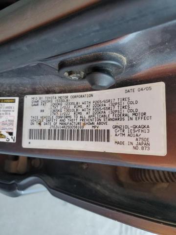 Photo 10 from auction – 2005 TOYOTA 4RUNNER SR with VIN JTEZU14R250058169