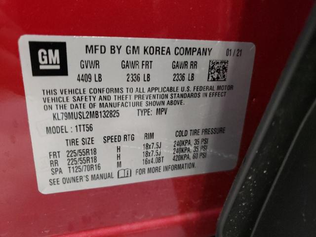 Photo 10 from auction – 2021 CHEVROLET TRAILBLAZE with VIN KL79MUSL2MB132825