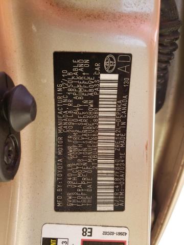 Photo 10 from auction – 2011 TOYOTA COROLLA BA with VIN 2T1BU4EE6BC538980