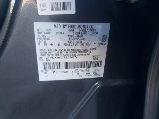 Photo 10 from auction – 2007 FORD EDGE SE with VIN 2FMDK46C77BA84374