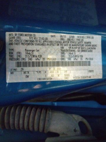 Photo 10 from auction – 2012 FORD FOCUS SE with VIN 1FAHP3F22CL243956