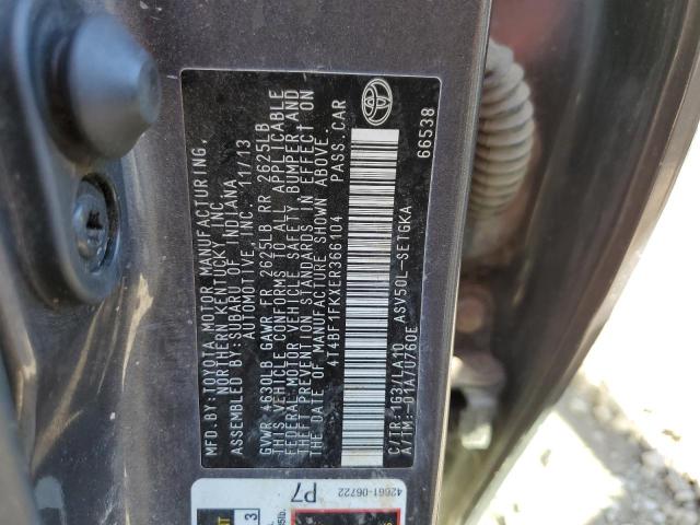 Photo 10 from auction – 2014 TOYOTA CAMRY L with VIN 4T4BF1FKXER366104