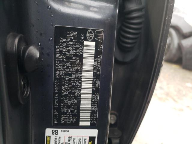 Photo 10 from auction – 2009 TOYOTA COROLLA MA with VIN 2T1KE40EX9C013791