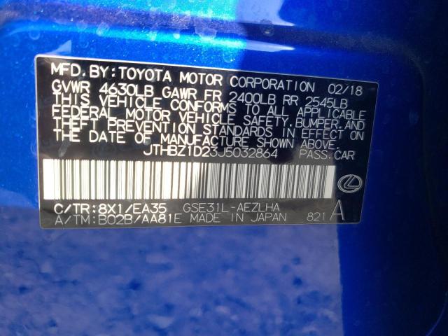 Photo 10 from auction – 2018 LEXUS IS 350 with VIN JTHBZ1D23J5032864