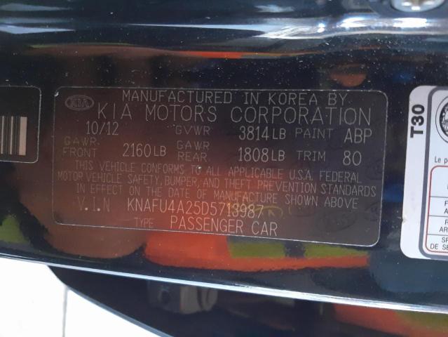 Photo 10 from auction – 2013 KIA FORTE EX with VIN KNAFU4A25D5713987