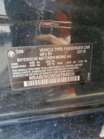 Photo 10 from auction – 2016 BMW 328 I SULE with VIN WBA8E9G58GNT84856