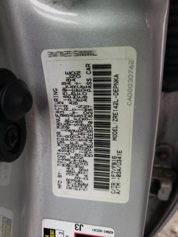 Photo 10 from auction – 2012 TOYOTA COROLLA BA with VIN 5YFBU4EE9CP018287