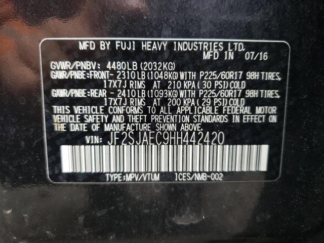 Photo 10 from auction – 2017 SUBARU FORESTER 2 with VIN JF2SJAEC9HH442420