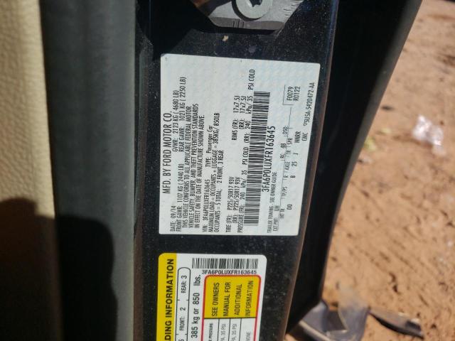 Photo 10 from auction – 2015 FORD FUSION SE with VIN 3FA6P0LUXFR163645