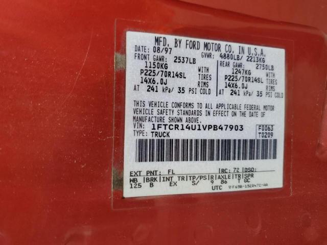 Photo 10 from auction – 1997 FORD RANGER SUP with VIN 1FTCR14U1VPB47903
