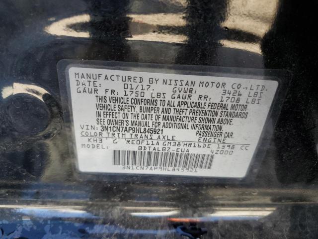 Photo 10 from auction – 2017 NISSAN VERSA S with VIN 3N1CN7AP9HL845921