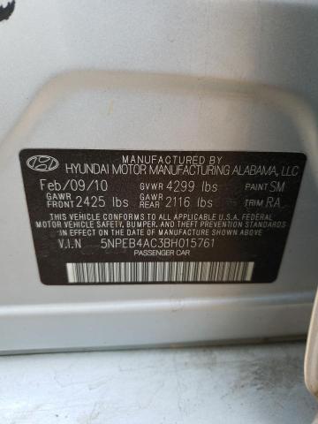 Photo 10 from auction – 2011 HYUNDAI SONATA GLS with VIN 5NPEB4AC3BH015761
