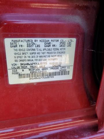 Photo 10 from auction – 2007 NISSAN SENTRA 2.0 with VIN 3N1AB61E97L630725