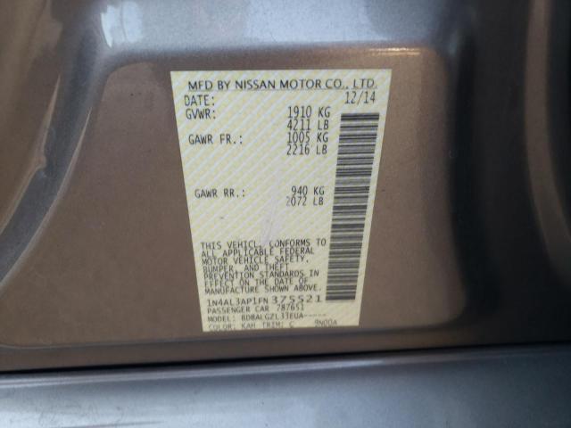 Photo 10 from auction – 2015 NISSAN ALTIMA 2.5 with VIN 1N4AL3AP1FN375521