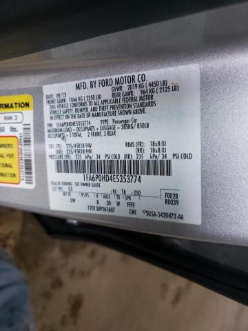 Photo 10 from auction – 2014 FORD FUSION SE with VIN 1FA6P0HD4E5353774