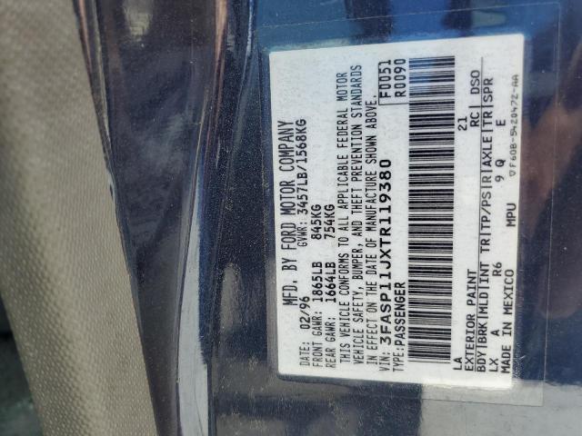 Photo 10 from auction – 1996 FORD ESCORT LX with VIN 3FASP11JXTR119380