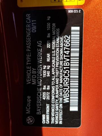 Photo 10 from auction – 2011 BMW 1M with VIN WBSUR9C51BVT47662