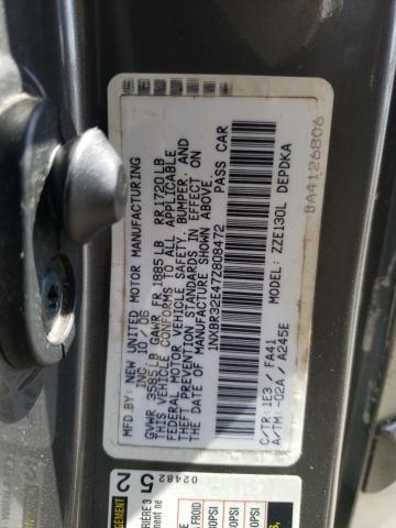 Photo 10 from auction – 2007 TOYOTA COROLLA with VIN 1NXBR32E47Z808472