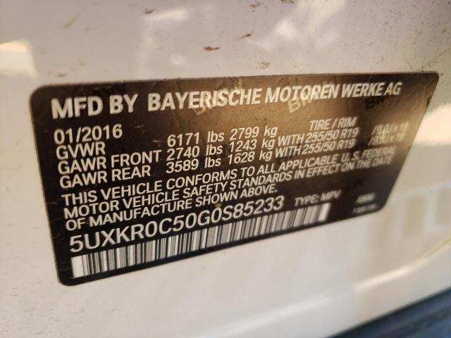 Photo 10 from auction – 2016 BMW X5 XDRIVE3 with VIN 5UXKR0C50G0S85233