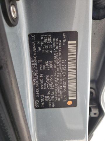 Photo 10 from auction – 2008 HYUNDAI SANTA FE G with VIN 5NMSG13DX8H193116