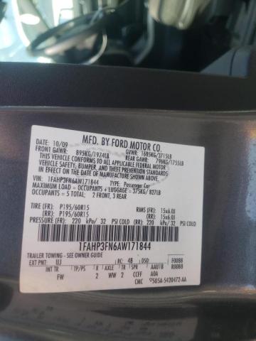 Photo 10 from auction – 2010 FORD FOCUS SE with VIN 1FAHP3FN6AW171844
