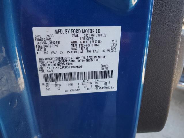 Photo 10 from auction – 2013 FORD F150 SUPER with VIN 1FTFX1CF2DFD62605