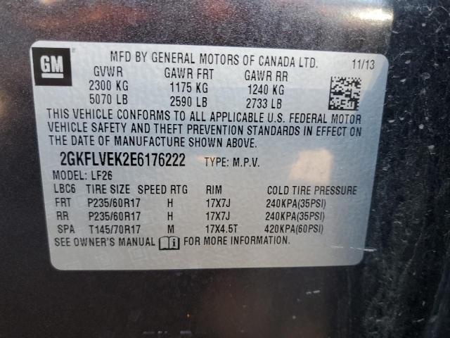 Photo 10 from auction – 2014 GMC TERRAIN SL with VIN 2GKFLVEK2E6176222