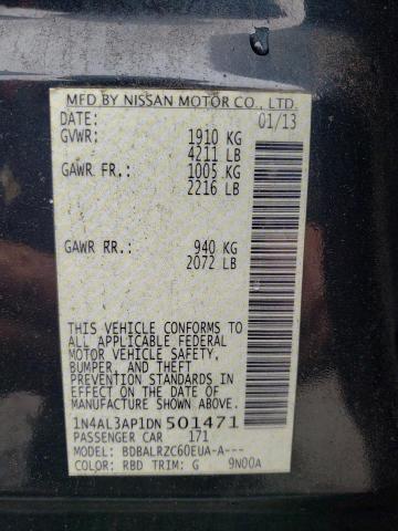 Photo 10 from auction – 2013 NISSAN ALTIMA 2.5 with VIN 1N4AL3AP1DN501471
