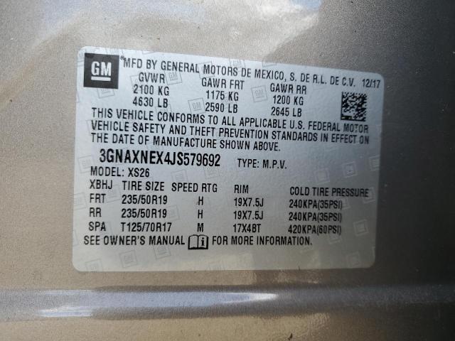 Photo 10 from auction – 2018 CHEVROLET EQUINOX PR with VIN 3GNAXNEX4JS579692