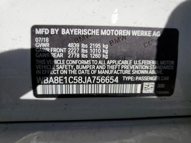 Photo 10 from auction – 2018 BMW 330E with VIN WBA8E1C58JA756654