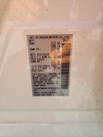 Photo 10 from auction – 2017 NISSAN PATHFINDER with VIN 5N1DR2MM4HC694696