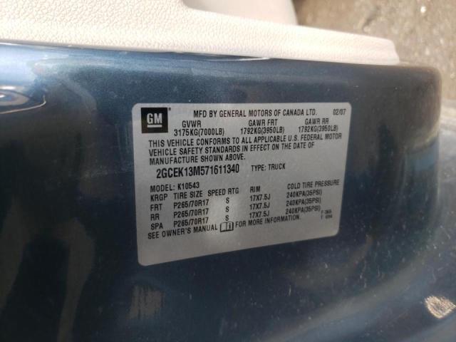 Photo 10 from auction – 2007 CHEVROLET SILVERADO with VIN 2GCEK13M571611340