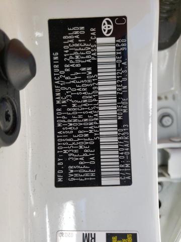 Photo 10 from auction – 2020 TOYOTA COROLLA LE with VIN 5YFEPRAE2LP109215