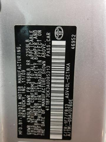 Photo 10 from auction – 2010 TOYOTA CAMRY BASE with VIN 4T1BF3EK3AU085313