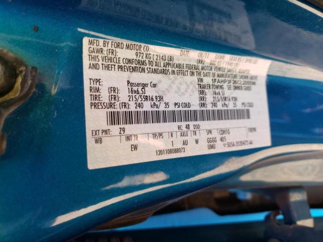 Photo 10 from auction – 2012 FORD FOCUS SE with VIN 1FAHP3F26CL205596