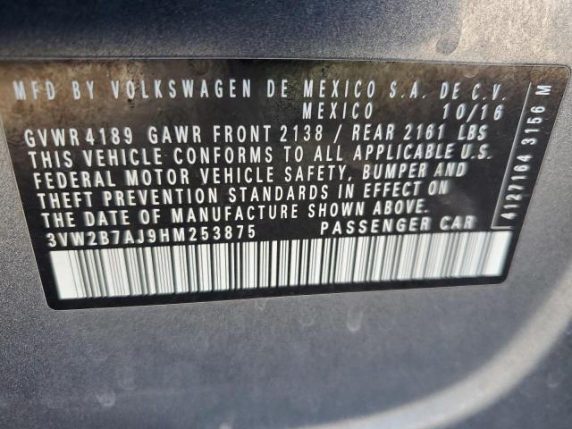 Photo 10 from auction – 2017 VOLKSWAGEN JETTA S with VIN 3VW2B7AJ9HM253875