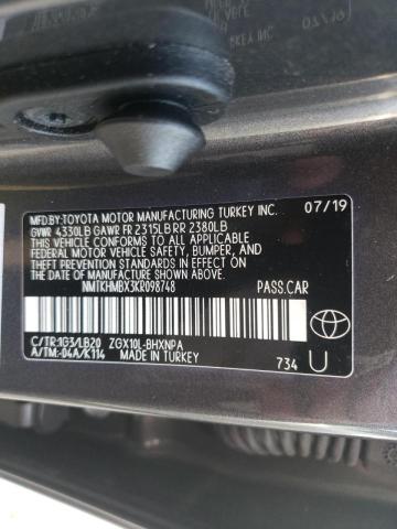 Photo 10 from auction – 2019 TOYOTA C-HR XLE with VIN NMTKHMBX3KR098748