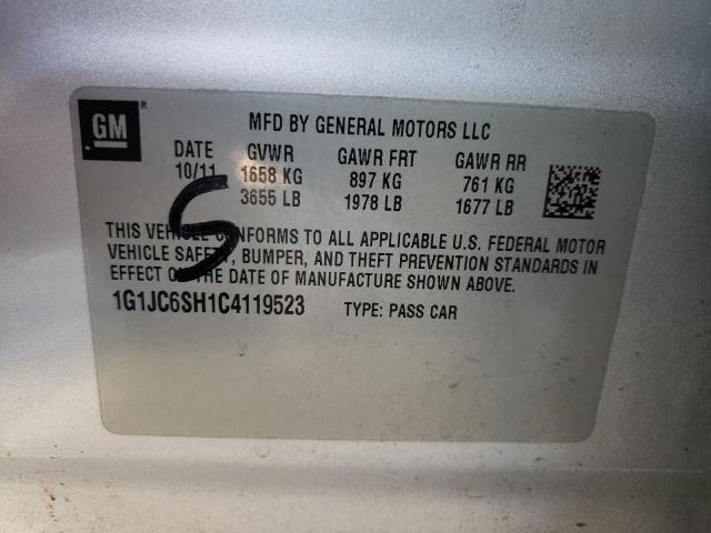 Photo 10 from auction – 2012 CHEVROLET SONIC LT with VIN 1G1JC6SH1C4119523