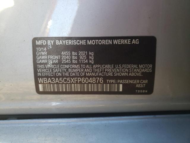 Photo 10 from auction – 2015 BMW 328 I with VIN WBA3A5C5XFP604876