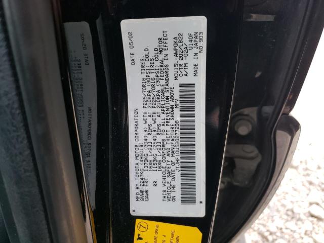 Photo 10 from auction – 2002 LEXUS RX 300 with VIN JTJHF10U520277298