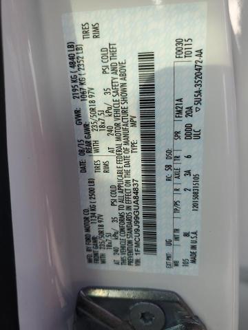 Photo 10 from auction – 2016 FORD ESCAPE TIT with VIN 1FMCU9J99GUA84837