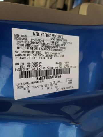 Photo 10 from auction – 2011 FORD FOCUS SE with VIN 1FAHP3FN9BW135163