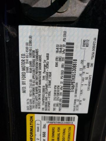 Photo 10 from auction – 2016 FORD MUSTANG with VIN 1FA6P8THXG5308818
