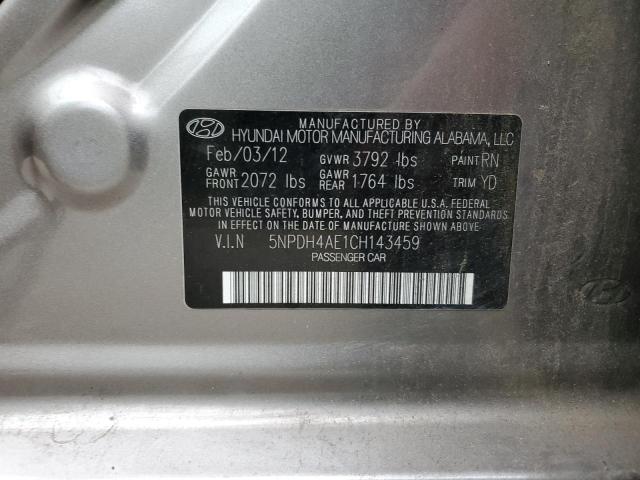 Photo 10 from auction – 2012 HYUNDAI ELANTRA GL with VIN 5NPDH4AE1CH143459