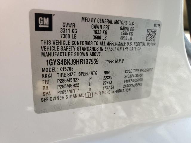 Photo 10 from auction – 2017 CADILLAC ESCALADE L with VIN 1GYS4BKJ9HR137969